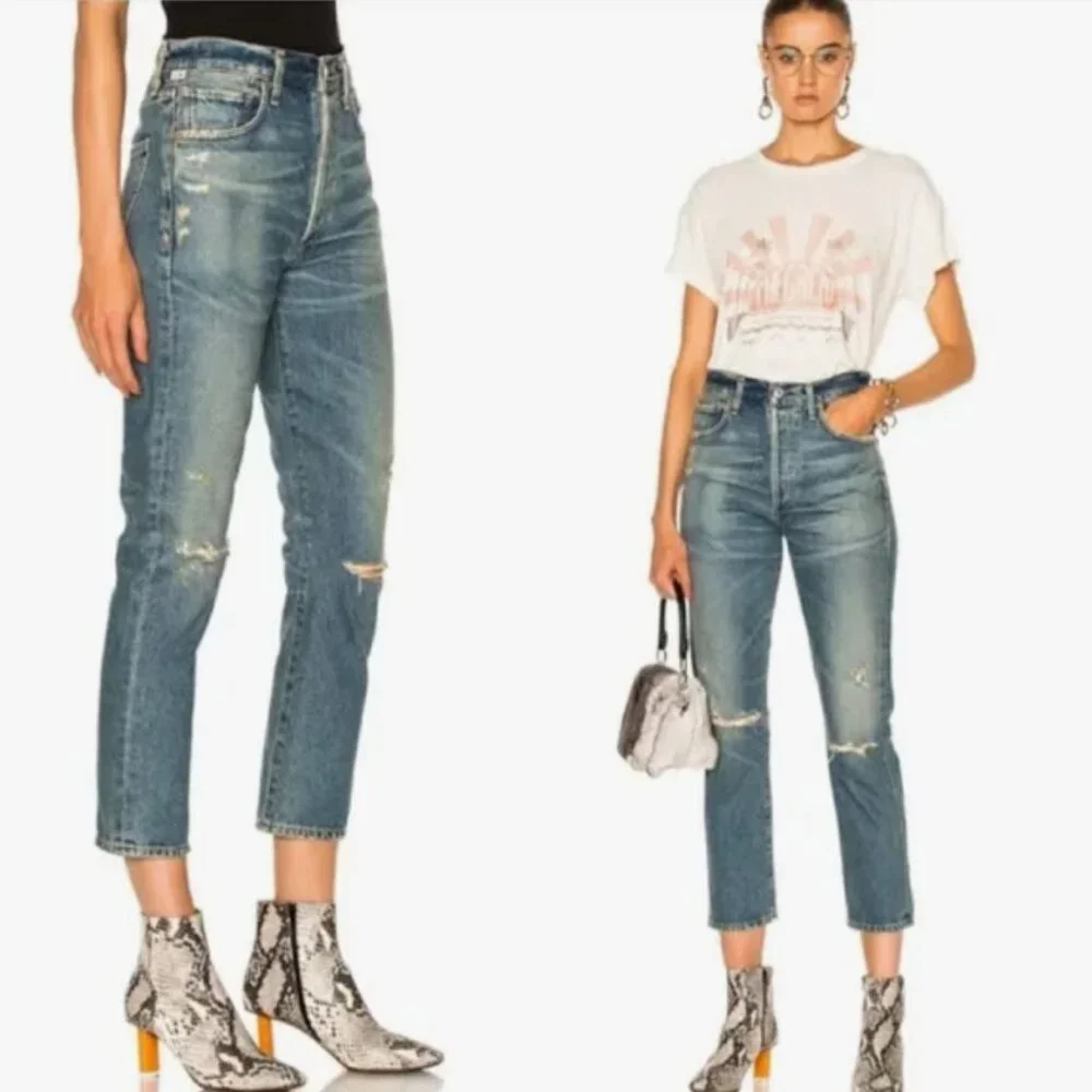 Citizens of Humanity 'Dree Crop' High Rise Slim Straight Jean, USA, 26